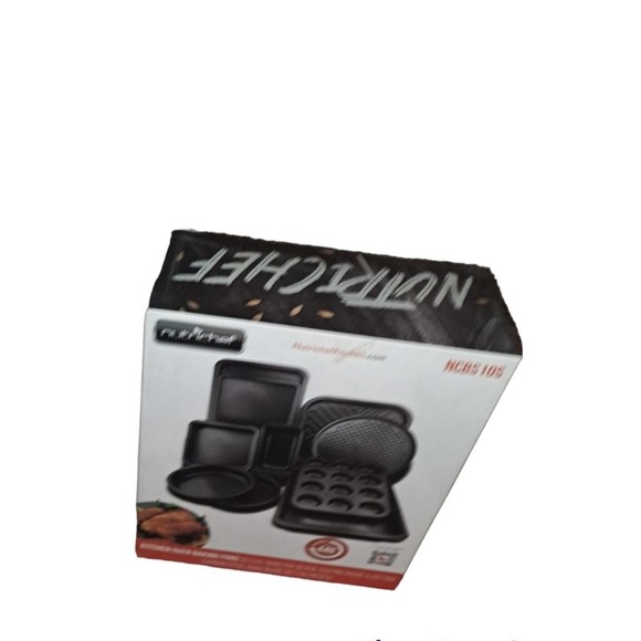 NutriChef Deluxe Nonstick Carbon Steel Stackable 10 Piece Kitchen Oven Bakeware - Picture 2 of 3